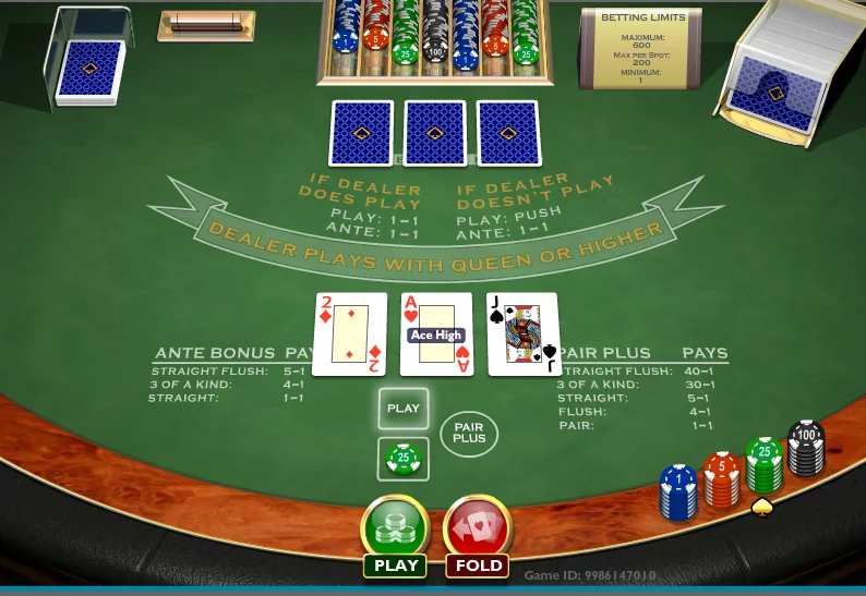 Poker ranges chart